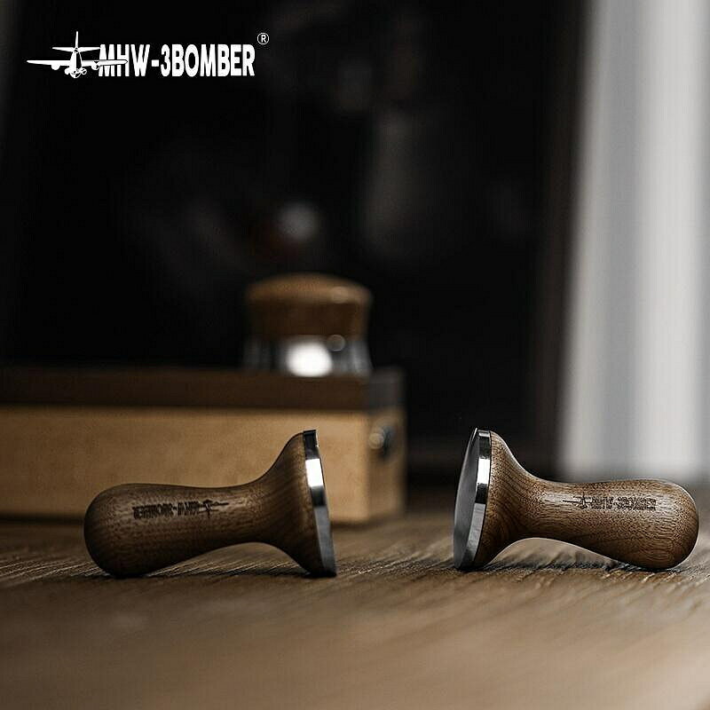 （咖啡用品與配件）咖啡機配件MHW-3BOMBER轟炸機粉錘 鏡系列 咖啡壓粉器 58mm通用 胡桃木手柄