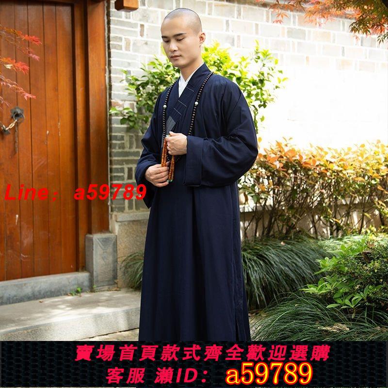 【便宜好貨 可打統編】緞梵僧服裝夏季大褂男女同薄款僧衣長褂長袍出家僧人和尚衣服長衫