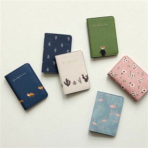 ✤宜家✤韓版可愛小清新動植物花卉旅行護照夾 短款護照套 證件包 機票夾