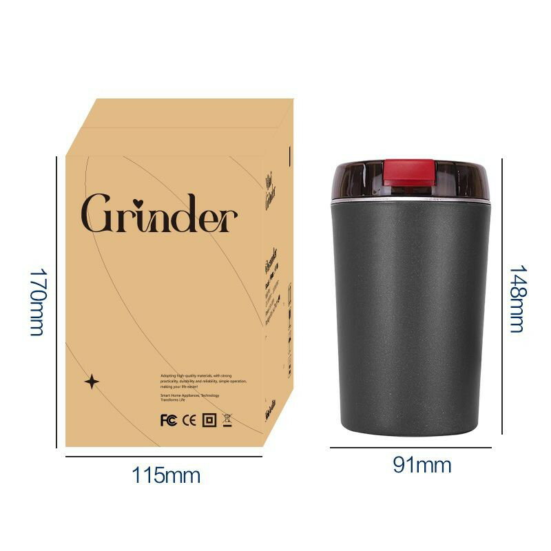 110v家用研磨機迷你美式電動磨粉機小型五穀雜糧粉碎咖啡豆打粉機