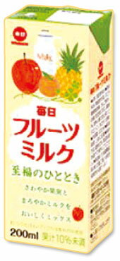 日本酪農 【日水果調味牛乳飲料】200ml (效期至24.07.20)