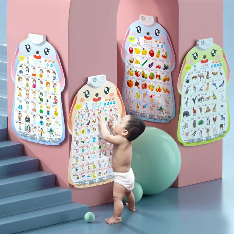 寶寶啟蒙有聲掛圖發聲幼兒童早教識字拼音學習神器字母表墻貼玩具