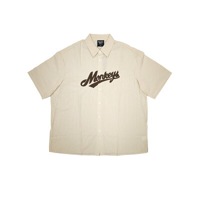 2025 Monkeys條紋襯衫-卡其