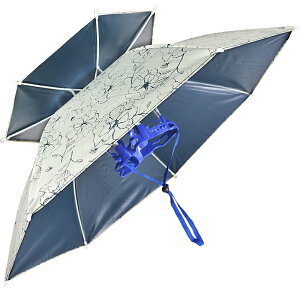 雨傘帽 釣魚傘帽頭戴帽傘大號垂釣雙層防曬遮陽折疊頭頂傘雨傘帽子傘超輕【HZ70299】