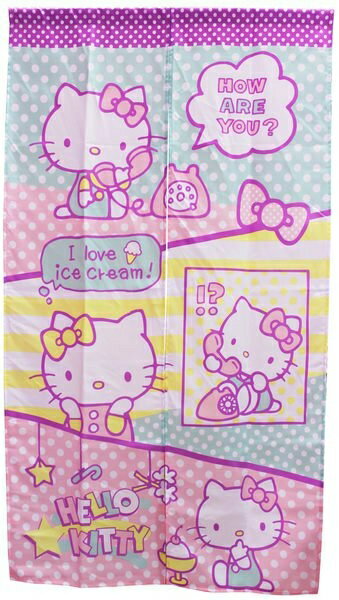 【震撼精品百貨】Hello Kitty 凱蒂貓 門簾-85*150公分-趣味圖案 震撼日式精品百貨