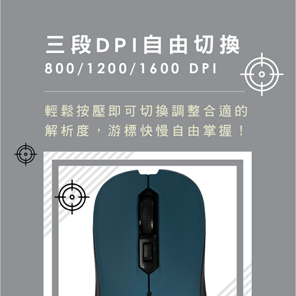 【KINYO】2.4GHz無線滑鼠 (GKM-538BU) 3