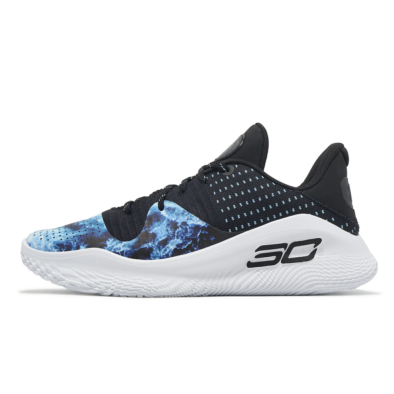 Under Armour UA 籃球鞋 Curry 4 Low Flotro DW 男鞋 黑 藍 Dark Water 咖哩 運動鞋 3028115001