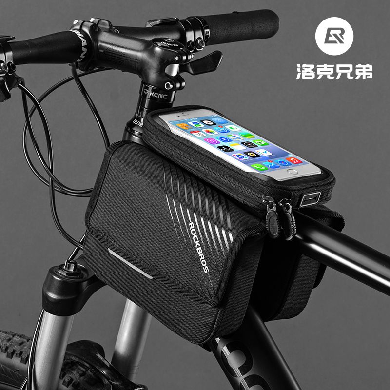 【最低價 公司貨】洛克兄弟自行車包手機觸屏車前包上管包山地車馬鞍包騎行裝備配件