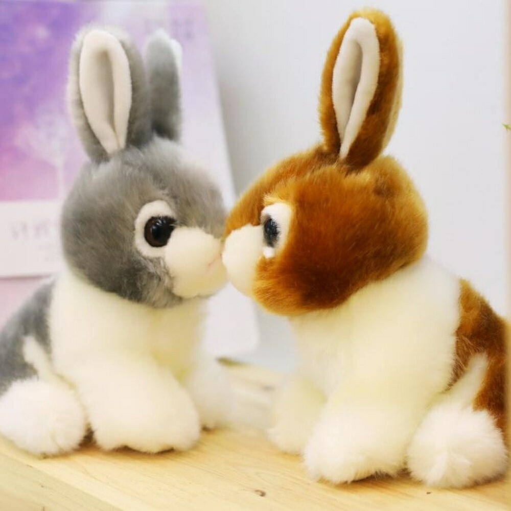 毛絨玩具 仿真兔兔公仔毛絨玩具小白兔子布娃娃可愛兒童玩偶男女孩生日禮物 維多原創 免運