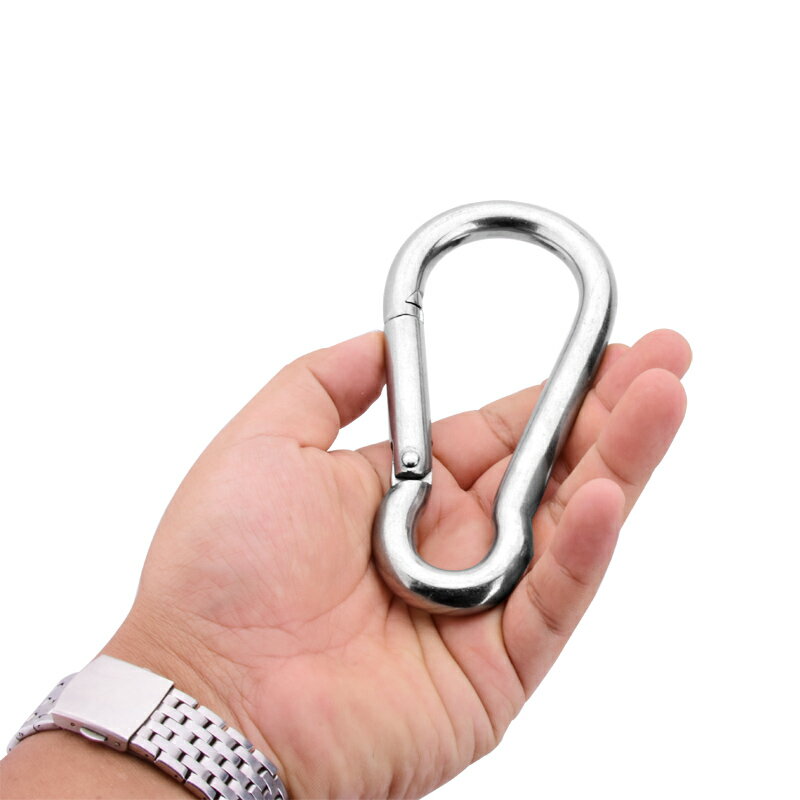 304不銹鋼彈簧扣登山扣保險扣跑道扣螺絲螺母快掛扣鏈條連接環 2