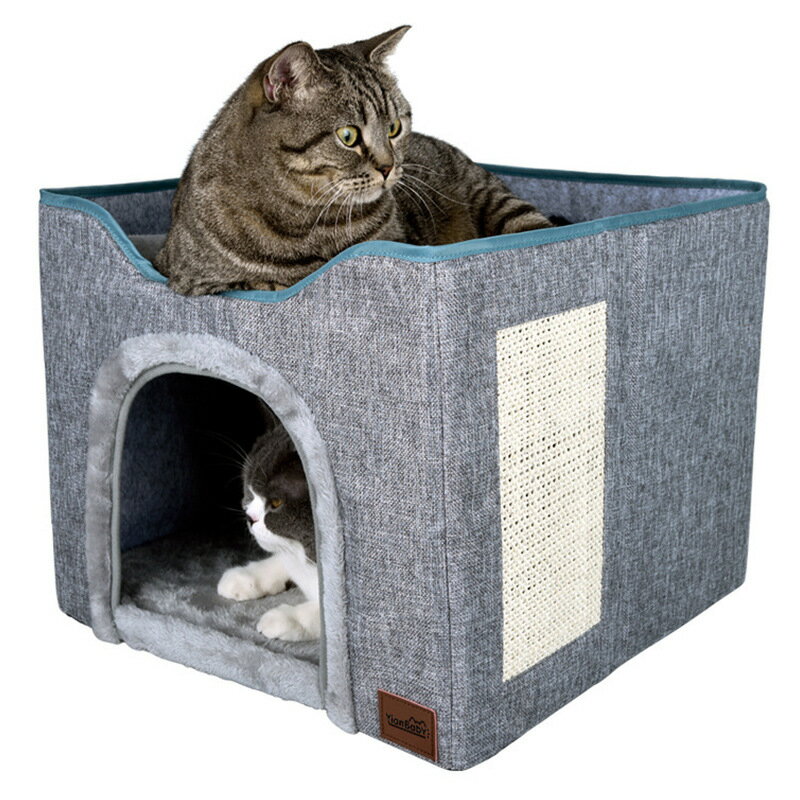 屋貓窩冬季保暖發熱雙層四季通用劍麻貓房子涼席寵物狗窩