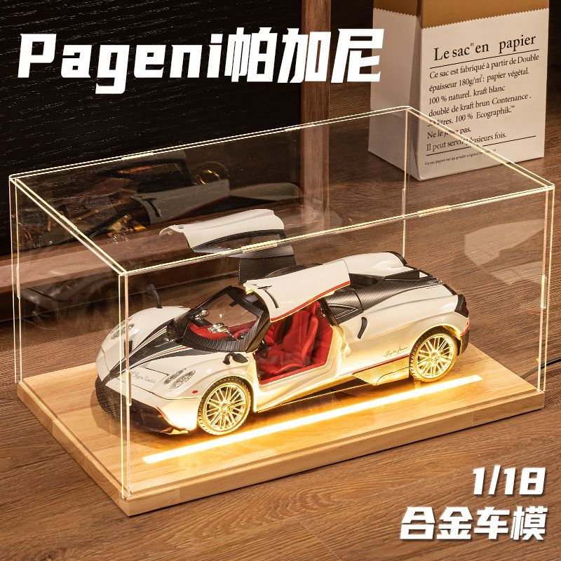爆殺同行！免運 汽車模型 模型車 擺件 手辦 禮物 帕加尼風神模型車模擬合金1比18跑車汽車模型收藏擺件玩具車男孩 八折下殺 特價出 可開發票