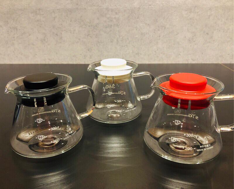 93 Coffee 台玻耐熱玻璃壺360 600ml 黑 白 紅台灣製造手沖咖啡下壺分享壺茶壺 台灣樂天市場 Line購物