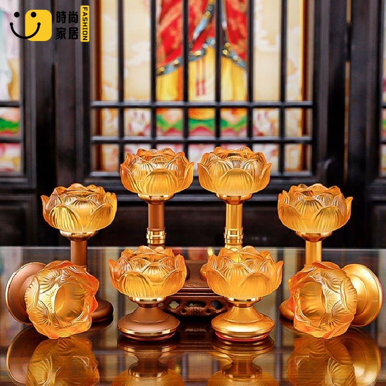 免運/附發票 公司貨 【燈座】琉璃蓮花燈座 酥油燈座 油燈座 神桌燈 神明燈座 佛燈座 佛前供燈傢用酥油燈燈盞供奉菩薩蠟燭臺工廠現貨直銷 售後保障 店長推薦 5s12230