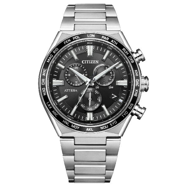 CITIZEN星辰 CB5966-69E Gents 碼錶計時鈦金屬光動能潮流腕錶 銀 41.1mm｜樂天全館特惠中★指定刷卡回饋10%