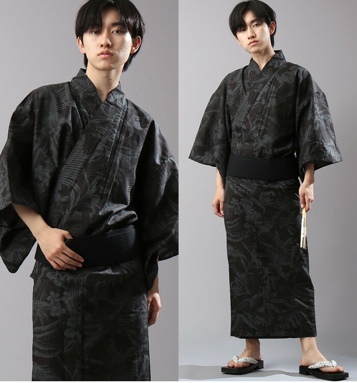 日式和服出口日式男款傳統和服浴衣家居服COS舞台劇棉質和服配角帶腰帶