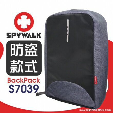 <br/><br/>  加賀皮件 Spywalk 14吋 防盜外殼設計 可放筆電平板 USB外設計 電腦包 後背包 S7039<br/><br/>