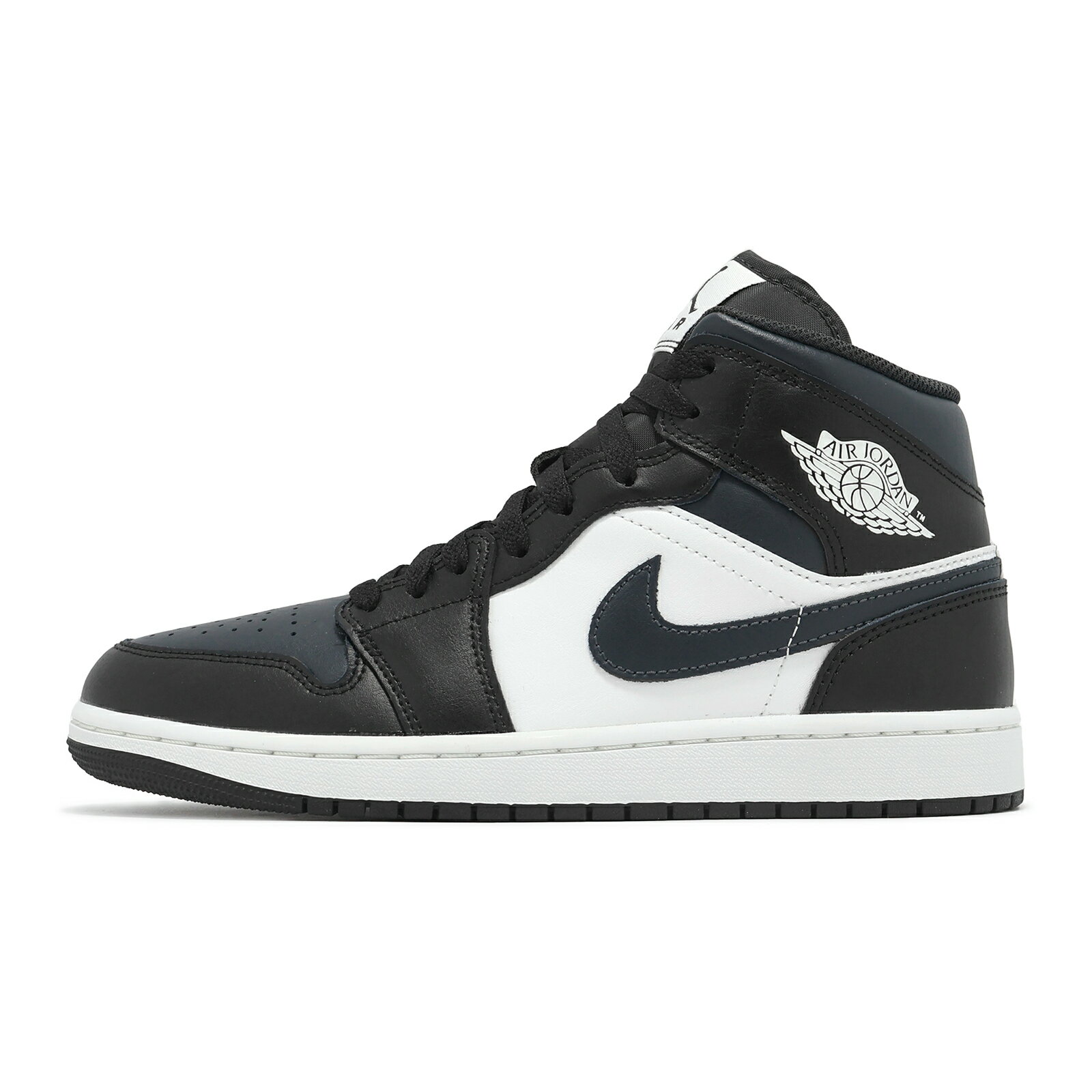 Nike 休閒鞋 Air Jordan 1 Mid Off Noir Toe 男鞋 黑 白 AJ1 一代 中筒 DQ8426-010