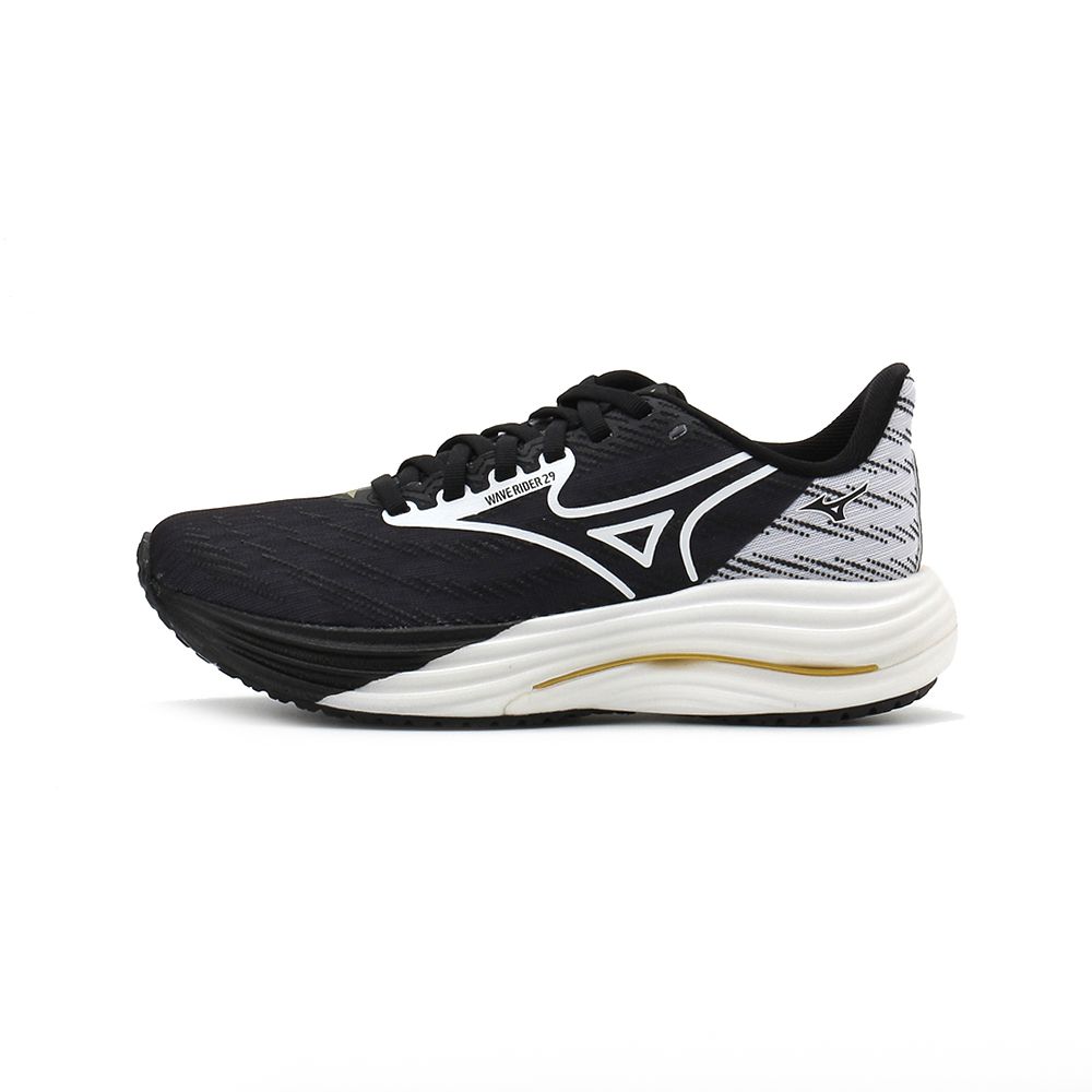 MIZUNO WAVE RIDER 29 運動慢跑鞋 黑白金 J1GC266301 女鞋
