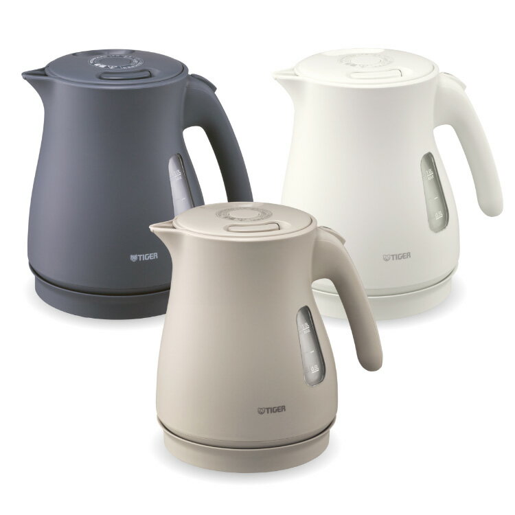日本代購 2024新款 TIGER 虎牌 PCV-A100 無蒸氣 快煮壺 電熱水壺 1L 雙層防燙 傾倒防漏