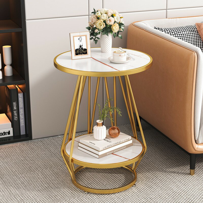 小圓桌茶幾輕奢現代客廳家用角幾沙發邊幾陽臺簡約迷你床頭小桌子