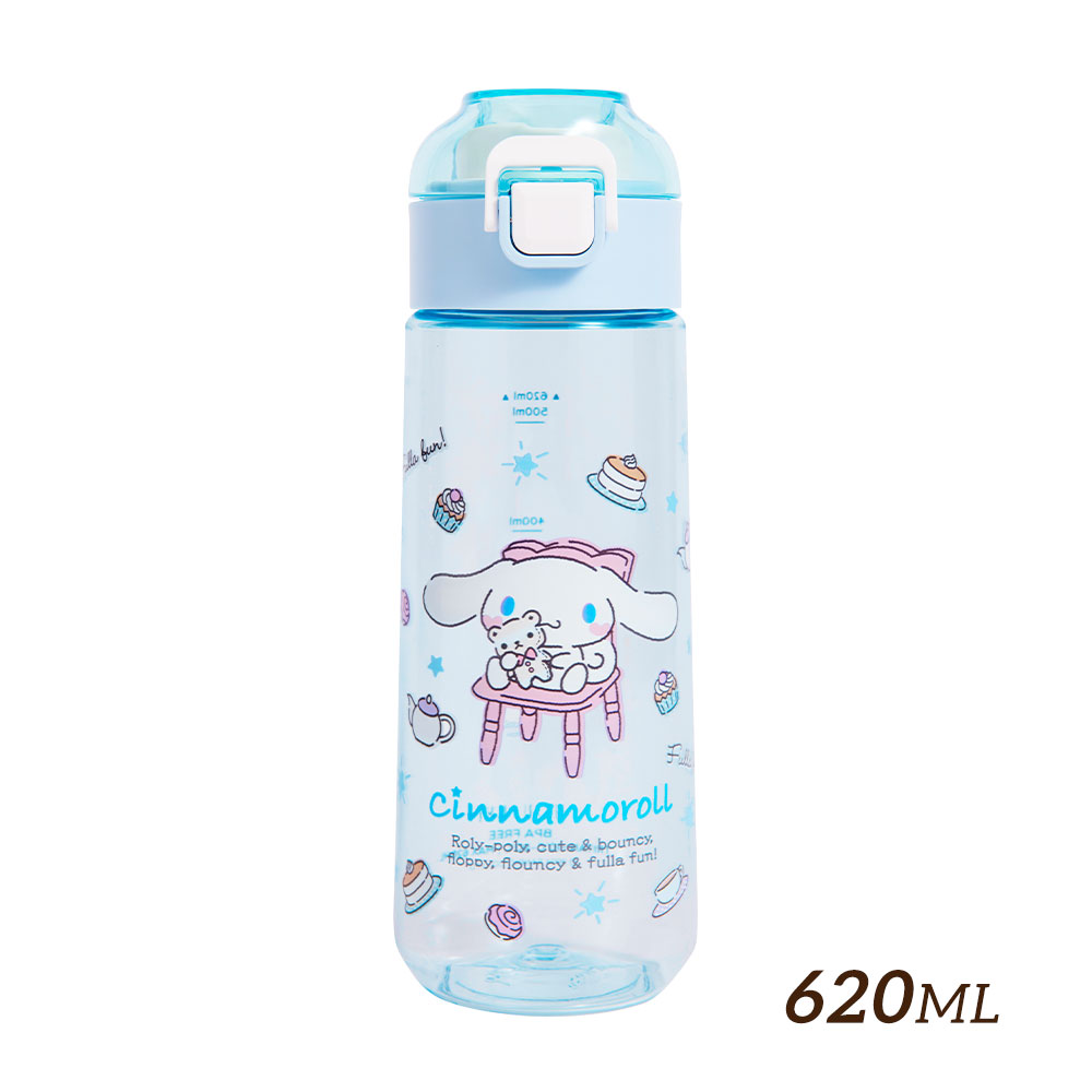 【HOUSUXI】舒希 三麗鷗大耳狗喜拿-Tritan彈蓋水瓶620ml