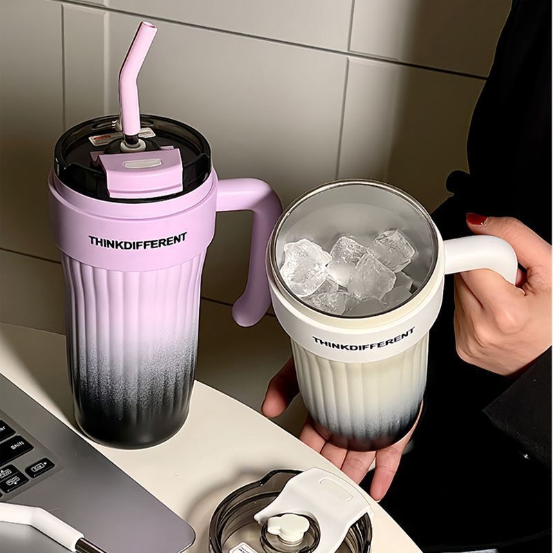 2080水杯新款2024冰霸杯子保溫保冷大容量吸管女生高顏值316不銹鋼冬【宜家良品百貨】
