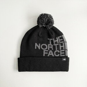 美國百分百【全新真品】THE NORTH FACE 帽子 針織 毛線帽 毛球 TNF 毛帽 LOGO 黑色 CD35