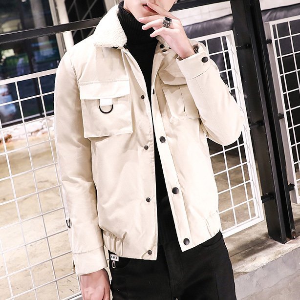 FINDSENSE品牌 秋冬季 新款 韓國 嘻哈純色 個性 加厚棉衣 長袖 運動 寬鬆顯瘦 外套 時尚 潮流上衣