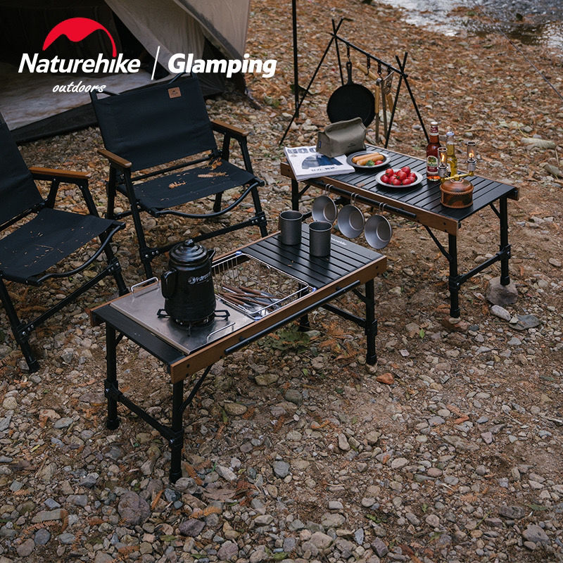 IGT爐 Naturehike挪客方折IGT鋁合金桌子戶外露營便攜折疊桌野營野餐