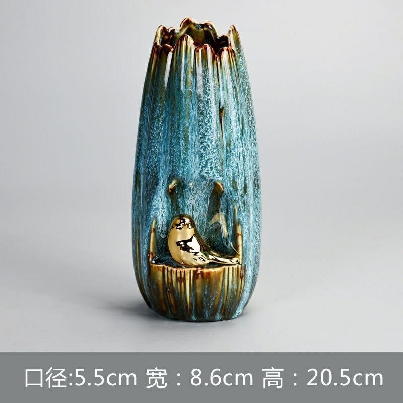 陶瓷花瓶擺件 客廳歐式花瓶 插花花器 現代簡約 家居飾品花插擺件