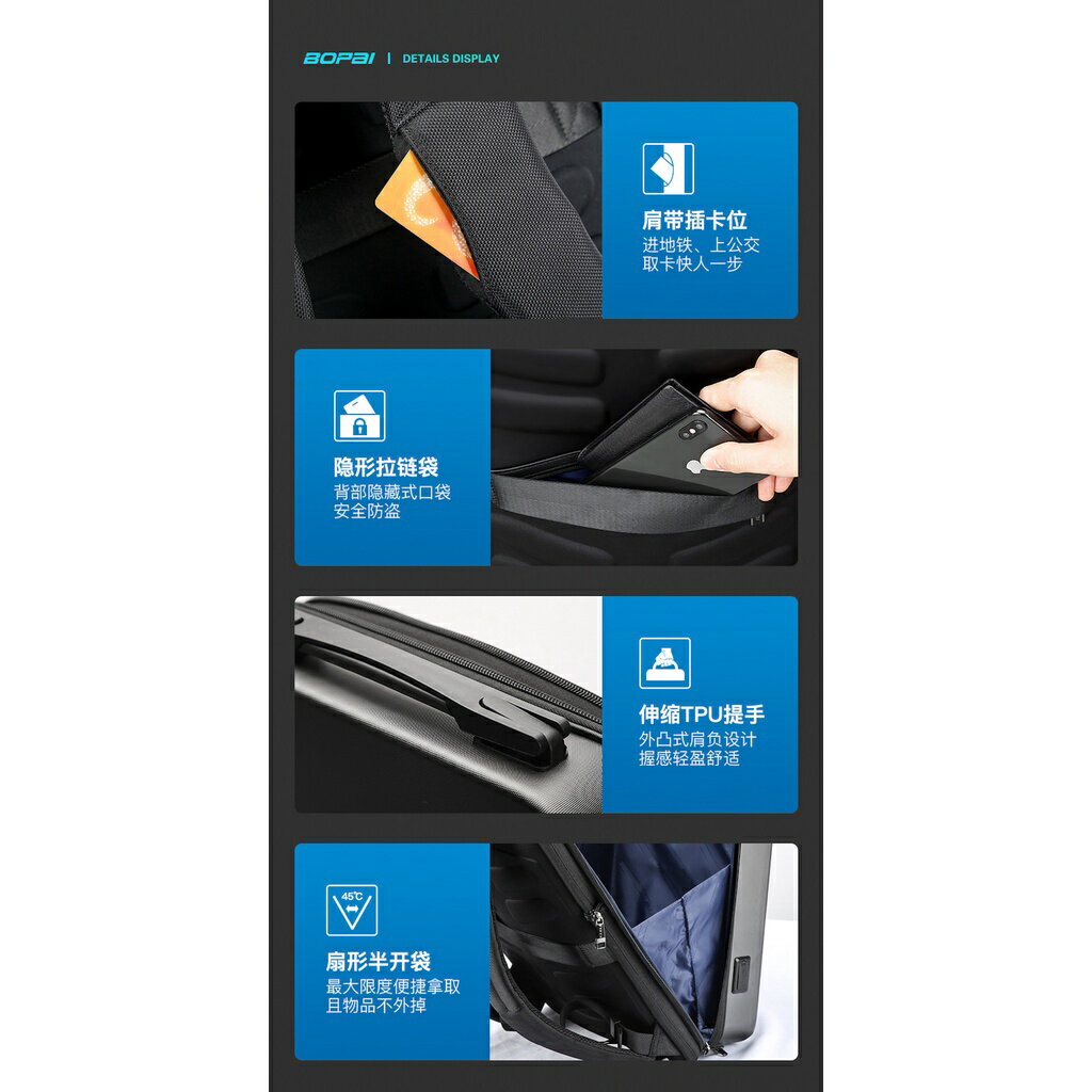 ISONA 17.3吋電競電腦包 筆電包 後背包 雙肩包 電競背包 筆電輕薄優質防水PC材質雙肩背帶 6