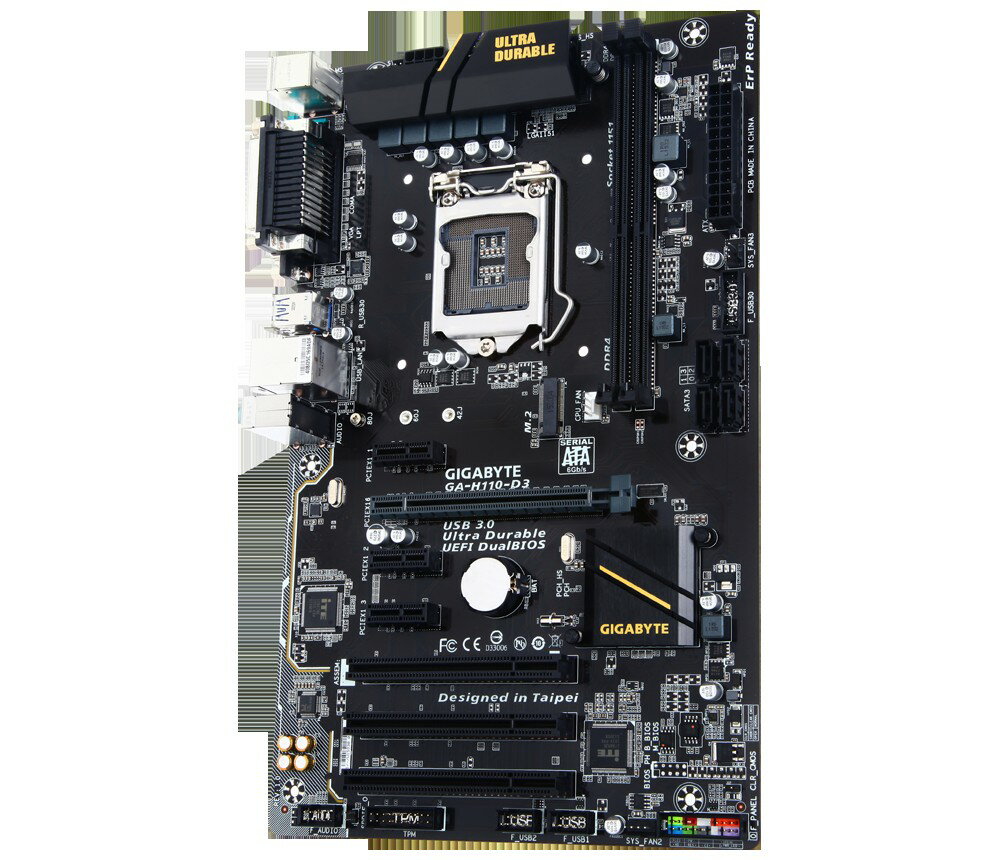 {保固一年 可打統編}原裝 Gigabyte/技嘉 GA-H110-D3 主機板 REV:1.0 110豪華大板 DDR4