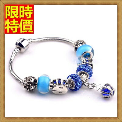 串珠手鍊 手環-水晶飾品精美鑲鑽創意時尚皇冠配件71o90【獨家進口】【米蘭精品】
