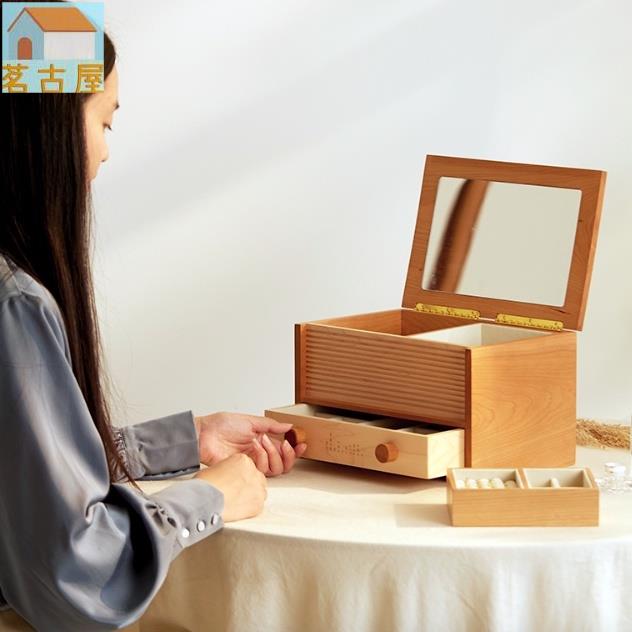 日式實木精緻飾品收納盒 復古創意音響造型首飾盒