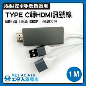 『工仔人』MET-ACIATH IPHONE/IPAD/TYPE C轉HDMI訊號線(1M)