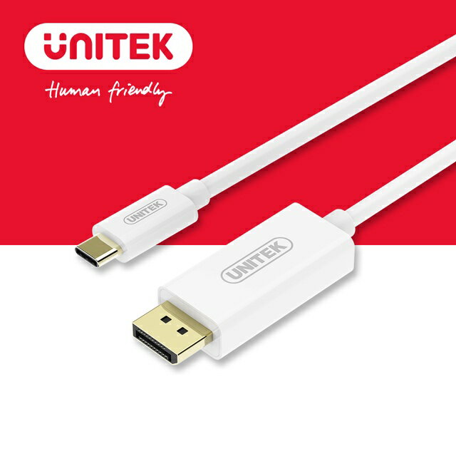 UNITEK Type-C (USB C) 轉 DisplayPort 4K高清轉接線180cm (Y-V400AWH)