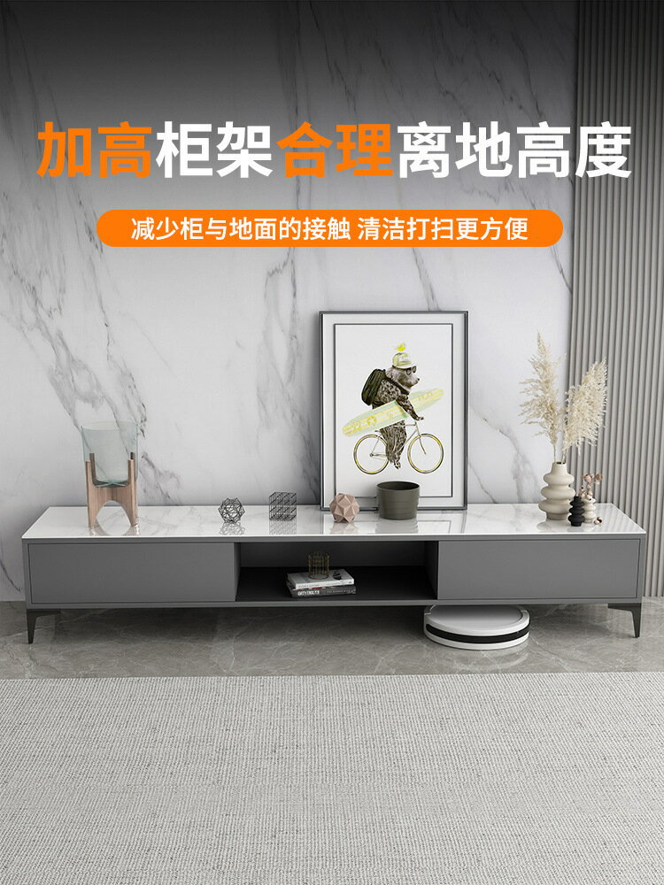免運 可開發票 茶几2024年新款電視機櫃現代簡約客廳家用小戶型落地式單獨電視櫃茶幾