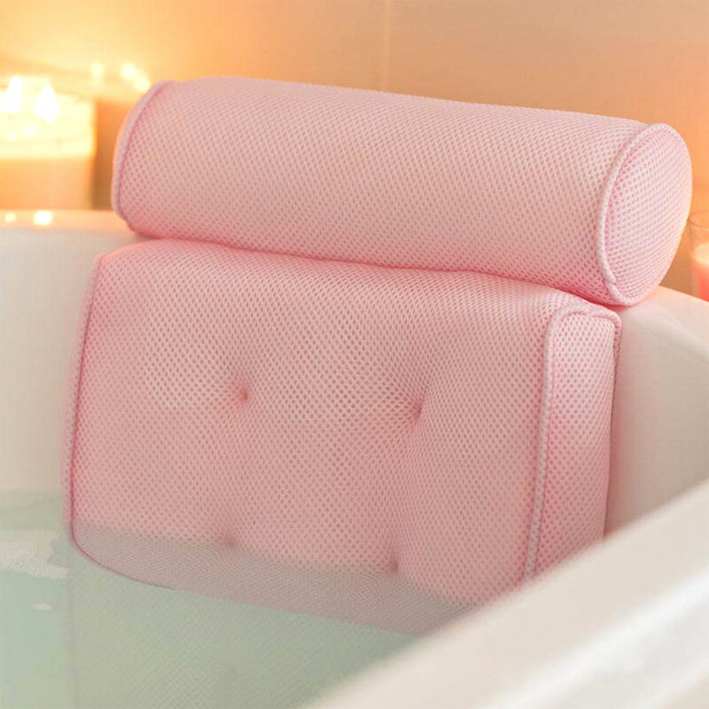 浴缸枕頭 3D浴缸枕頭靠枕防滑泡澡頭枕浴盆背墊洗澡靠背墊子速干【MJ17142】