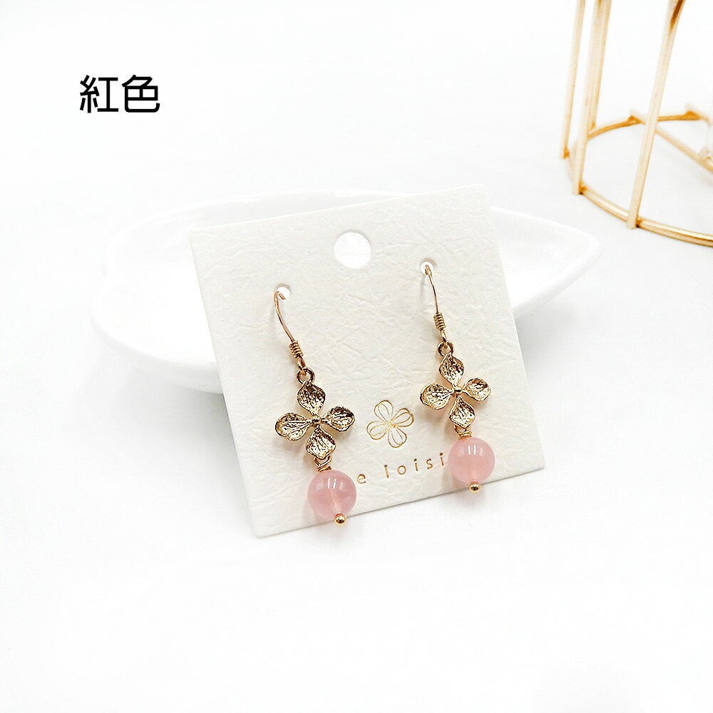 小時光x覓品竹北手作店-幸運四葉草耳環-共3色-可改耳夾 4