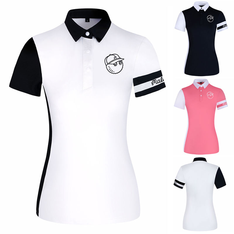 【元素運動】高爾夫服裝女士夏季短袖透氣快乾修身百搭golf衣服T恤上衣polo衫