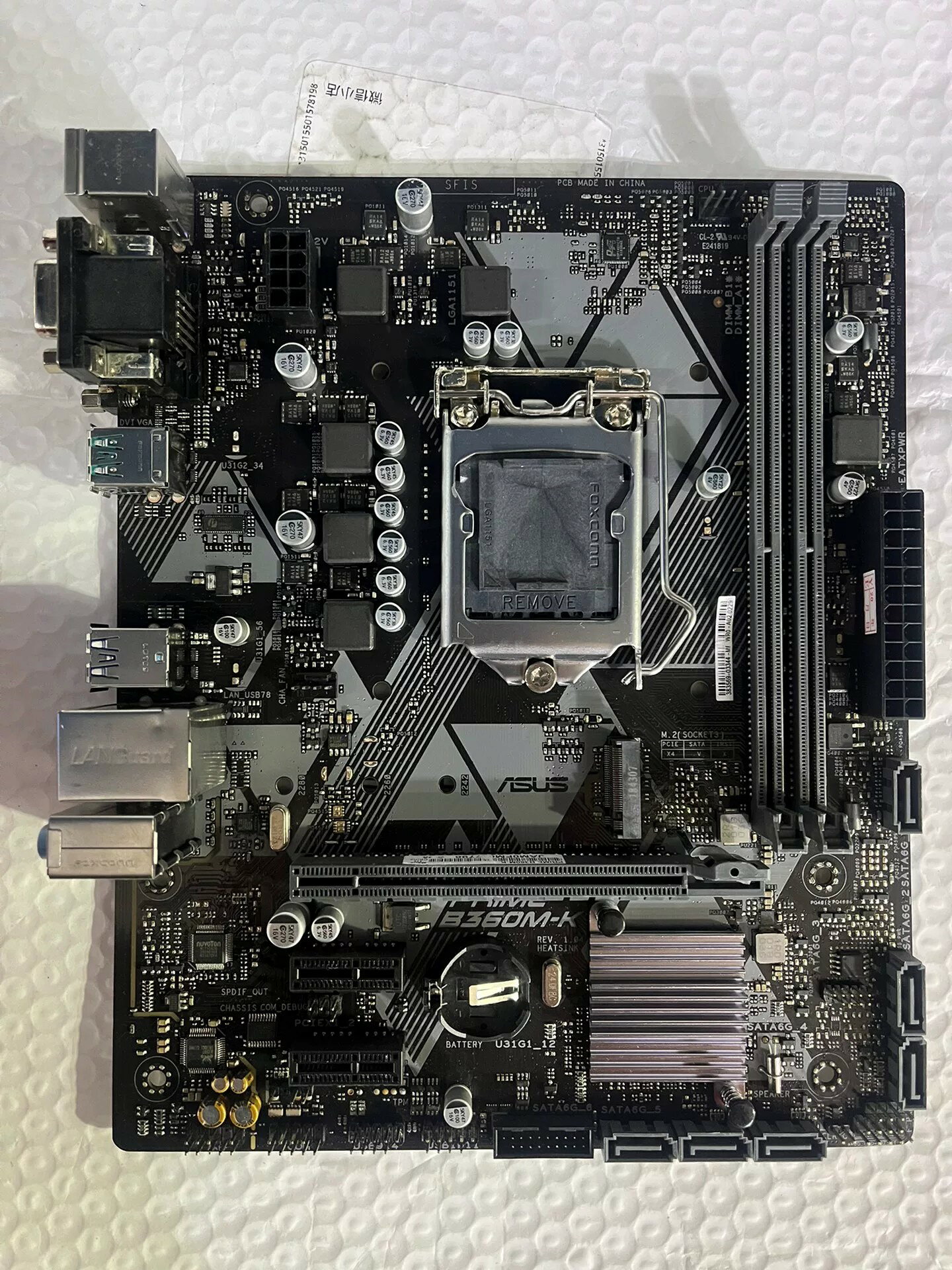 ASUS華碩B360M-K主機板 支援DDR4記憶體 相容8代9代CPU 附擋板電池 測試保固 穩定高效
