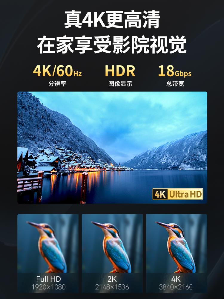 光纖hdmi線高清線4K加長2.0電腦電視投影儀顯示器屏連接線5米10米