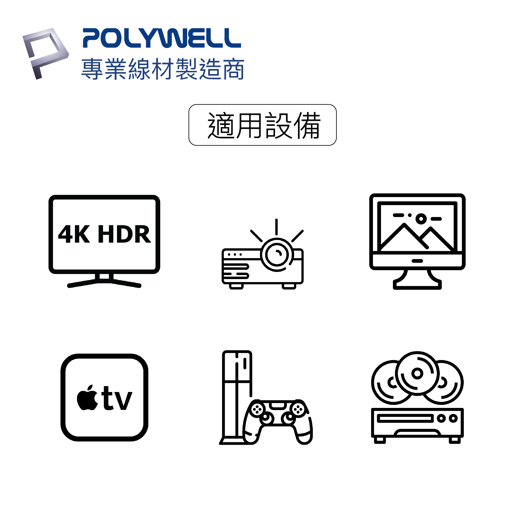 POLYWELL HDMI線 2.0版 1米~8米 10米 4K 60Hz UHD HDMI 傳輸線 工程線 1