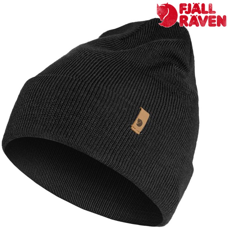 Fjallraven 小狐狸 針織羊毛帽/保暖毛線帽/ Classic Knit Hat 77368 550 黑色