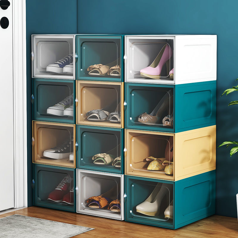 鞋盒收納 鞋盒透明收納盒加厚AJ球鞋收納盒家用防塵防氧化組合鞋櫃塑料硬盒