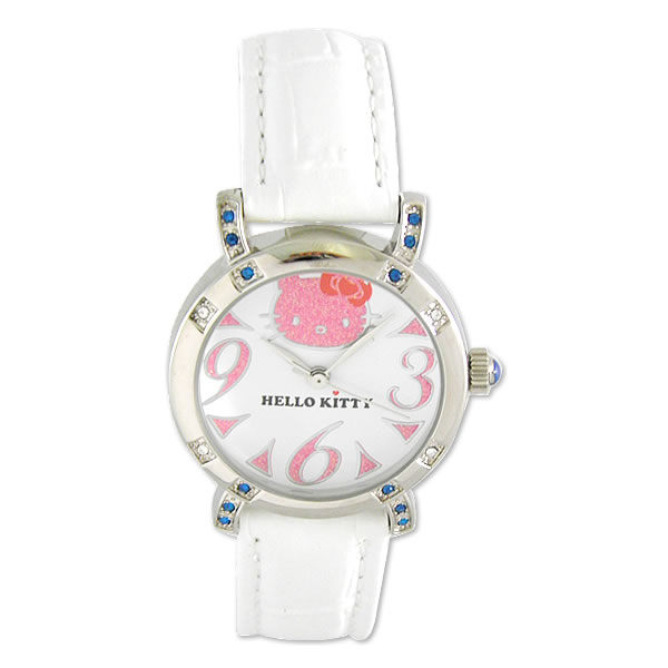 Hello Kitty 進口精品時尚手錶-優雅閑靜大字手錶(粉紅) -HKFR537-02