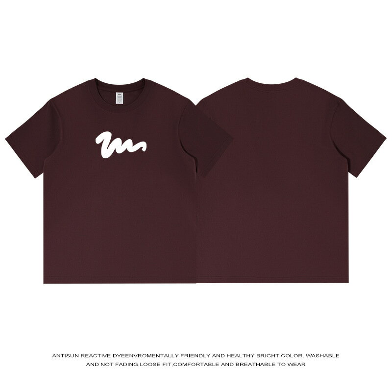 【喜挖】夏季新款純棉塗鴉印花短袖男寬鬆圓領青少年上衣t恤休閒白色衣服 0