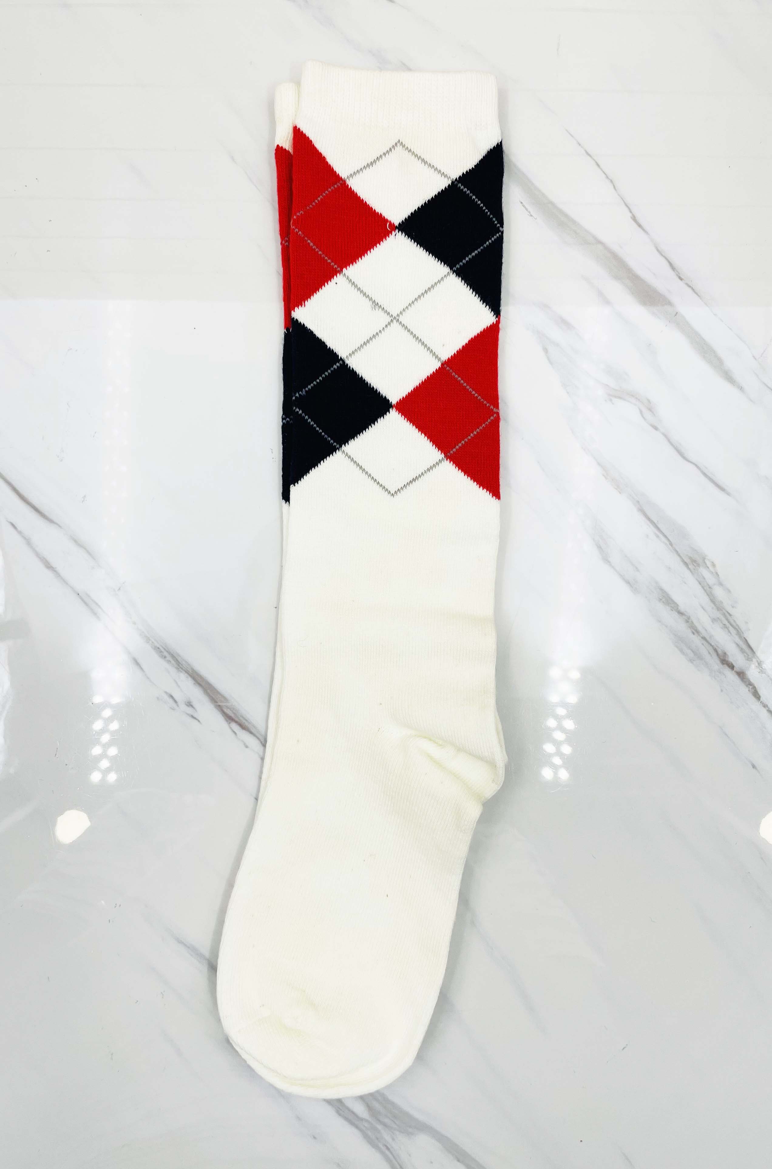 【震撼精品百貨】日本精品百貨~日本襪子(21~23CM)紅藍格*91200