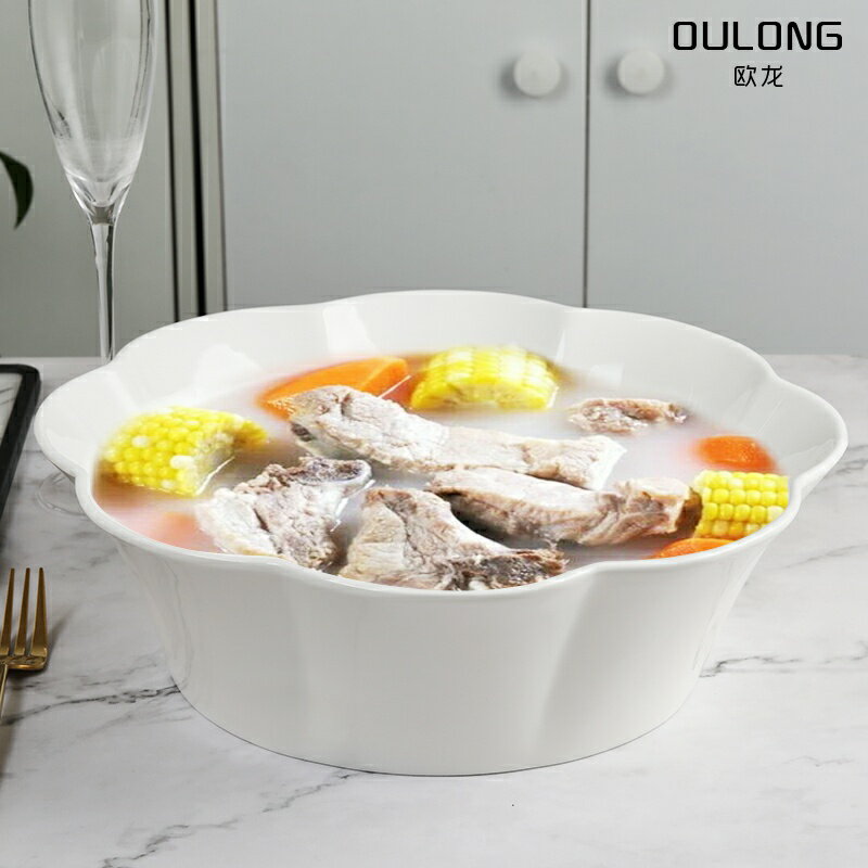 湯碗大號家用特色圓形水煮魚深湯盆創意耐熱個性北歐陶瓷商用餐具